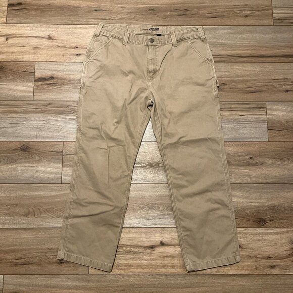 Men's Carhartt Relaxed Fit Carpenter Pants SIZE 40x30 Tan Casual Work B324-DKH - Picture 1 of 12